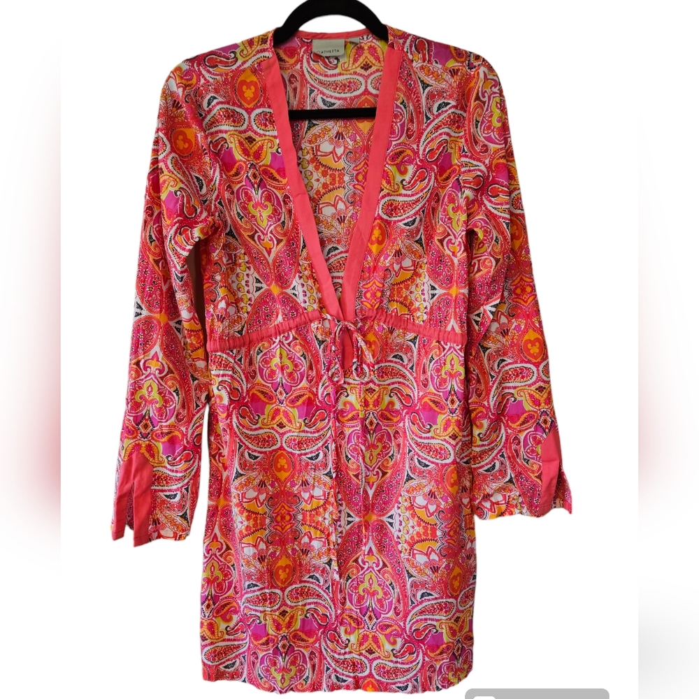 Athleta Surfside Kurta Samana Hot Pink Small